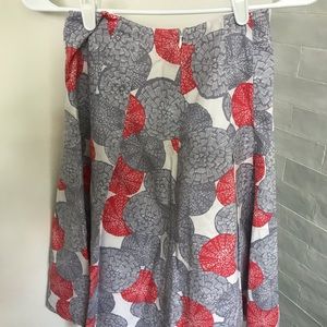Boden Grey and Red Skirt Sz 4
